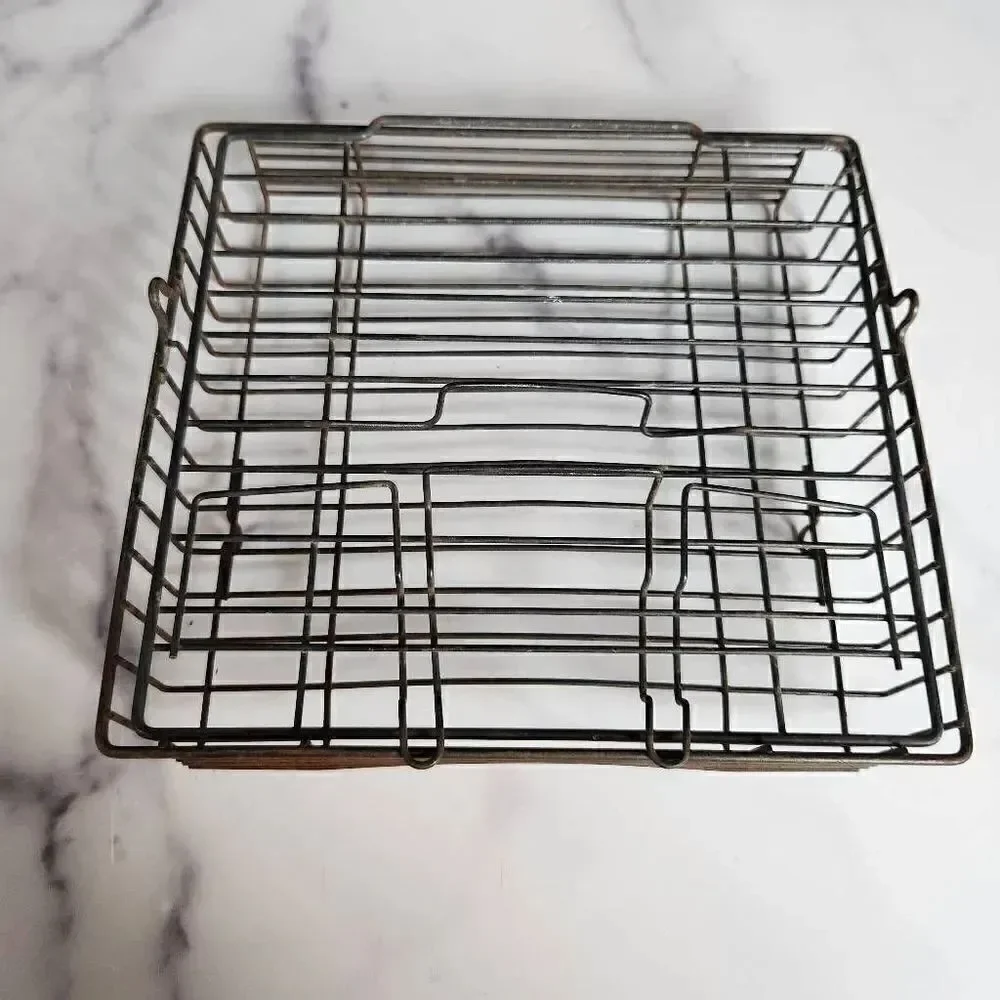 Metal cage vintage old square cooking smoker bbq accessories box I don't know